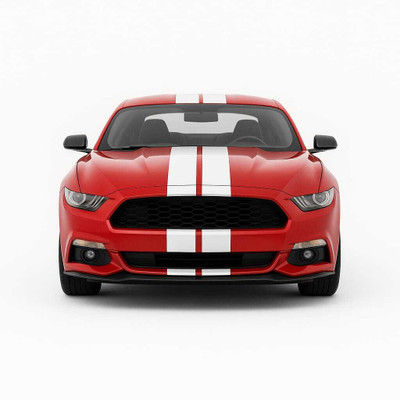 Joynest Mustang GT_1:32 scale_Die-cast Metal Toy Car with Openable Bonnet_Alloy Body(RED,WHITE, Pack of: 1)