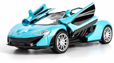 AHTUW 1:32 MCLAREAN P1 Alloy Metal Pull Back Die-cast Car Model with Sound Light(Blue, Pack of: 1)