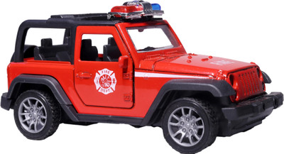 speedyz DIE CAST JEEP CAR FIRE 1:32 PULLBACK OPENING DOOR(Red)