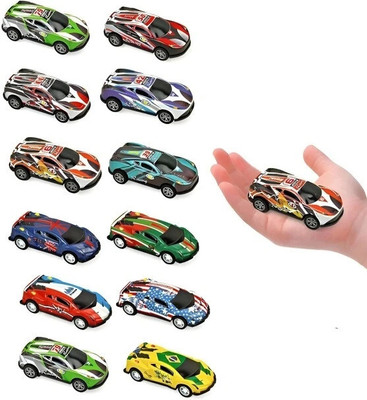 Learn With Fun Die Cast Metal Mini Racing Unbreakable Car Toys for Boys Girls Kids(Multicolor, Pack of: 12)
