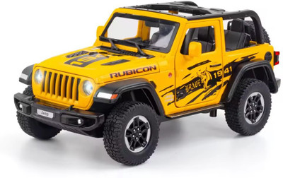 MOOBOO 1: 32 Scale New Rubicon Car Toy Model Car for Kids Die cast Model Car(Yellow, Pack of: 1)