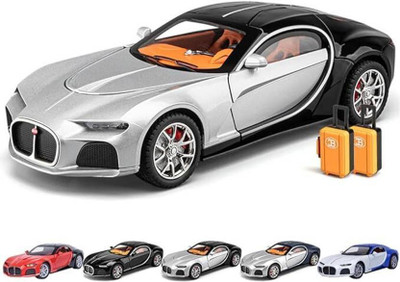 Just craft 1:24 Bugatti Atlantic Alloy Die Cast Cars with openable Doors, Pullback Toy(Multicolor, Pack of: 1)