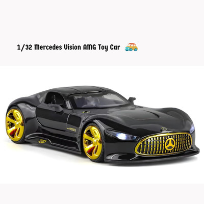 Arizuul 1:32 Mercedes Vision AMG Concept Car Model Safe Non-Toxic Toy for Toddlers(Black, Silver, Pack of: 1)