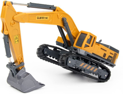 UKAXA Excavator Construction Moving Powered Inertia Toys Pretend Play Trucks Building(Yellow, Black, Pack of: 1)