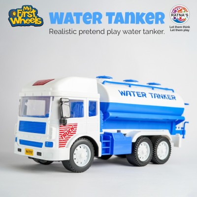 MY FIRST WHEELS Friction Powered Realistic Water Tanker Toy Scale Model(Blue, Pack of: 1)