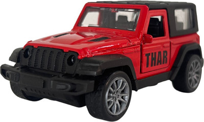 Summer Trails Die-cast Metal Thar with pull back function | Scale 1:32 |(Red, Pack of: 1)