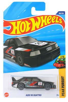 HOT WHEELS PCASE AUDI90 QUATTRO DIE CAST TOY CAR 2025(Black, Pack of: 1)