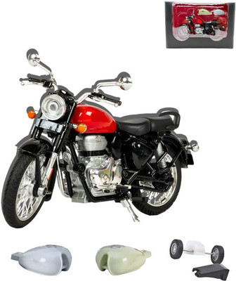 Die Cast Die-Cast Classic Motorcycle Model for Display or Play(Red, Pack of: 1)
