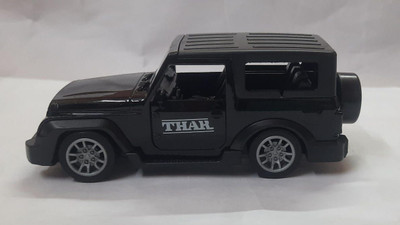 AllZon Die-Cast Thar Toy Car – Metal Pull-Back SUV Model with Openable Doors(Black, Pack of: 1)
