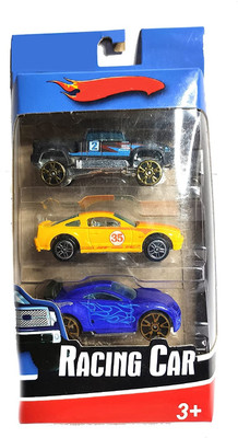 Cabin Hut Die Cast Hot Metal Speed Racing Cars | Free wheels 3 in 1 Car Set for Kids Play(Multicolor)