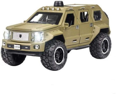 AB Toy World Exclusive Alloy Metal Pull Back Die-cast Car 1:24 George Patton Off Road(Army Green, Pack of: 1)