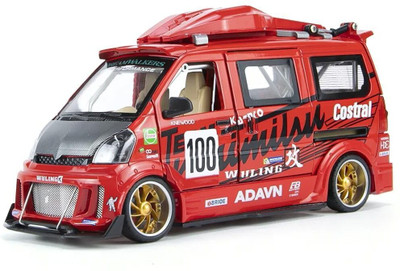 ARNIYAVALA 1:24 Scale Wuling Track Sports Van Diecast Model Car With Realistic Pull-Back(Red, Pack of: 1)