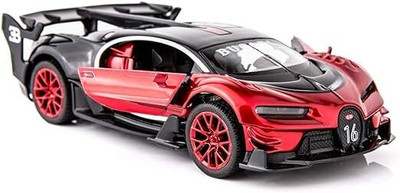 AHBHT 1:32 Bugatti GT Sport Car Alloy Metal Pull Back Die-cast Model with Sound Light(Red, Pack of: 1)