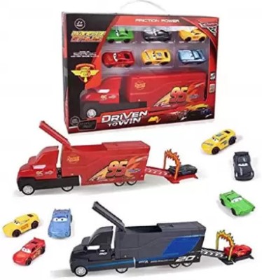 SR Toys 7 pixar cars 3 lightning mcqueen jackson storm mack uncle truck(Multicolor, Pack of: 7)