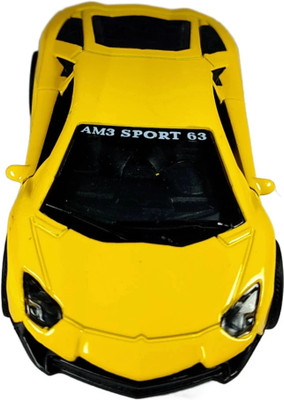 ADITECHON Die-Cast Metal Lamborghini Style Toy Car with Openable Doors(Yellow, Pack of: 1)