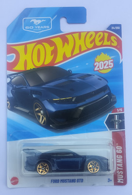 HOT WHEELS C4982 1/5 FORD MUTANG GTO TOY CAR(Blue, Pack of: 1)