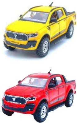 viaan world Centy COMBO PACK Trailblaster PullBack Action Truck Toy for Kids(Yellow, Red, Multicolor, Pack of: 2)