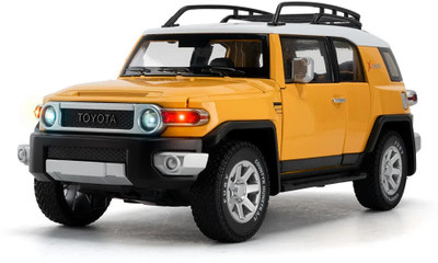 SPENOP 1:24 FJ Cruiser Toy Car Die-cast Metal(Yellow)