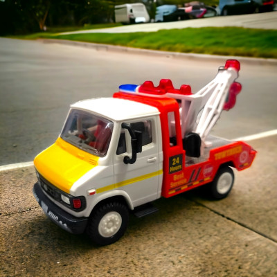SABIRAT Tuf 07 Tow Crane Truck, Pull Back Toy, Pull & Retract Tow Hook(Random Color, Pack of: 1)
