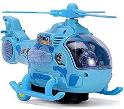 Kp Enterprise Plastic Helicopter, Pack Of 1, Toys for Kids(Blue)
