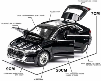 Veryke 1:32 Audi Q8 Metal die cast Car Toy Light & Sound,Open Doors,Light ,Sound car(Multicolor)
