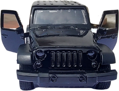 AADHAN TRADERS Metal Closed Jeep Car Toy with Openable Doors Die Cast Model(Black, Pack of: 1)