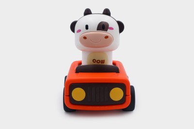 Toy Bharat Toybharat Pressing go Cow Animal Mini Car | Push N Go Toys | Gift Toy For Kids(Multicolor, Pack of: 1)