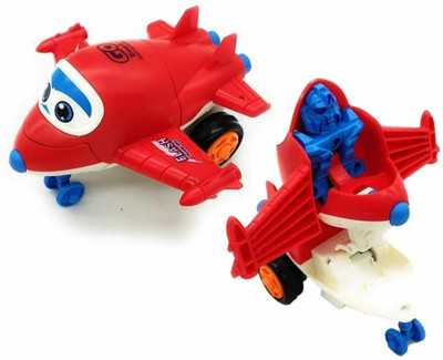 BBG FK Friction Powered Robot aeroplane toys for kids girls and boys pack of -1(Red)