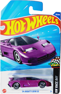 HOT WHEELS C4982 94 BUGATTIE EB110 SS 9/10 DIE CAST TOY CAR M CASE(Purple, Pack of: 1)