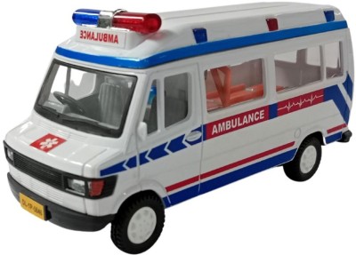 viaan world Ambulance TMP 207 ( Door Openable with detachable Stretcher ) Bus Toy For Kids(White, Pack of: 1)