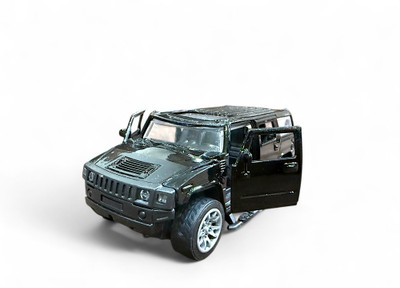 Skyler Collection Die-Cast Jeep Toy Car 1:32 Scale Black Pull Back with Openable Doors(Black)