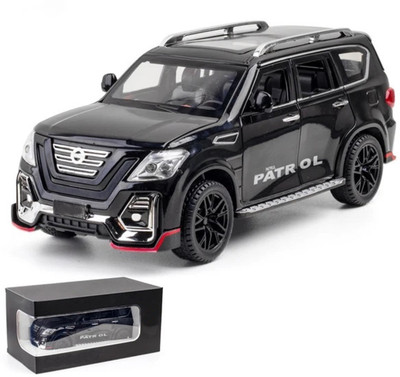 ATRI 1:24 Metal Die-Cast Model Petrol Suv Pull Back Car With Lights Sound Open Door(Black, Pack of: 1)