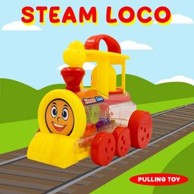 Toy Bharat Toybharat Steam Loco |Travel Toys | Birthday Gift For Kids |Pull Along Toy(Multicolor, Pack of: 1)