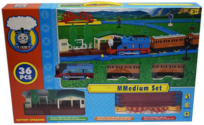 Skstore Electric Train Toy with Light Sound and Tracks the Train Platform Station(Multicolor, Pack of: 1)
