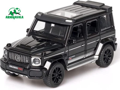 ARNIYAVALA 1/32 scale Brabus Diecast Metal Pullback Toy car with Openable Doors, Light toy(Black, Pack of: 1)