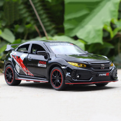 DEUSON ECOM 1:32 Toy Car For Kids Civic Type R Car Die Cast Scale Model Diecast Metal Car(Black, Pack of: 1)