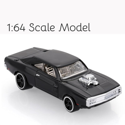 Arizuul 1:64 Fast & Furious 1970 Dodge Challenger Collectible Car Baby Pull Toy Wheels(Black, Red, Blue, Pack of: 1)
