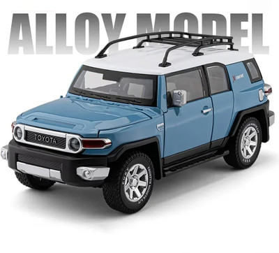 COELON 1:24 Metal Car Toyo-ta FJ Cruiser Toy Car Diecast Model Light Sound Pull Back(Blue, Pack of: 1)