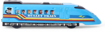 YUIOP - Bullet Train - Pull Back Spring Action Train For Kids - No Remote, No Battery(Light Blue, Pack of: 1)
