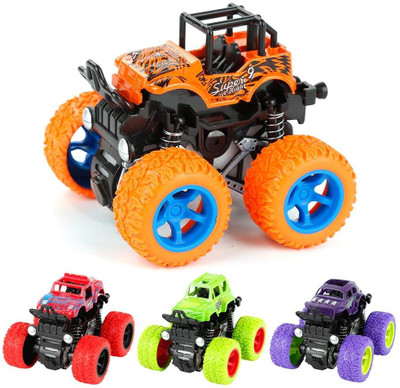 1 Pcs Mini Monster Car Toy for Kids Mini Truck Toys Car for Kids Push and Go Toy(360 Degree Stunt Trucks Friction Powered Cars with Big Rubber Tires Toy for Kids, Pack of: 1)