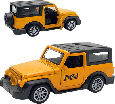 SAARATHI Premium Pullback Thar Die-Cast Metal Car Toy – 1:32 Scale Model For Kids(Orange, Pack of: 1)