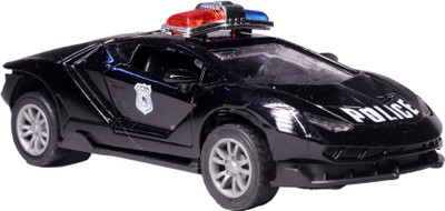 speedyz DIE CAST SEDAN CAR POLICE 1:32 PULLBACK OPENING DOOR(Black)