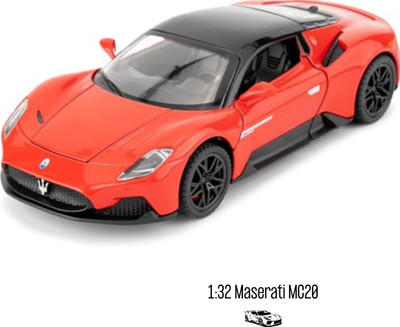 Arizuul Maaserati MC20 Toy Car 1:32 Scale Baby Pull Toy with Wheels(Red, White, Blue, Pack of: 1)