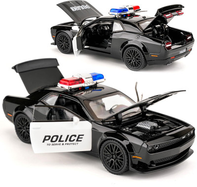 MOOBOO 1:32 Scale Dodge Charger Police Toy Model Car for Kids Die cast Model Car(Black, Pack of: 1)