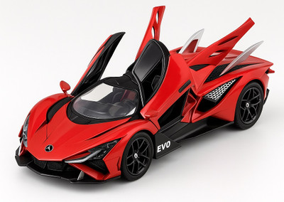 Ignite Diecast Car Model Metal Apollo Evo Toy 1:32 Scale with Light & Sound for Kids(Red, Pack of: 1)
