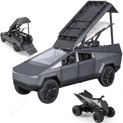 ARNIYAVALA 1:24 Tesla Cybertruck Kitchen Die-Cast Car Scale Model Toy For Kids(Black, Pack of: 1)