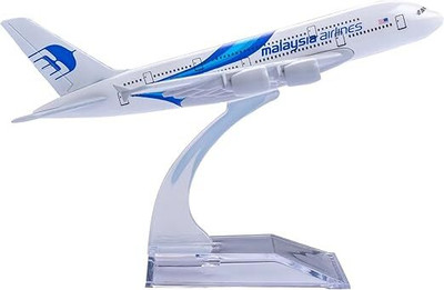 Bestie Toys Airplane Malaysia A380 Simulation Scale Aircraft Highly Restored Airbus Aircraft(Multicolor)
