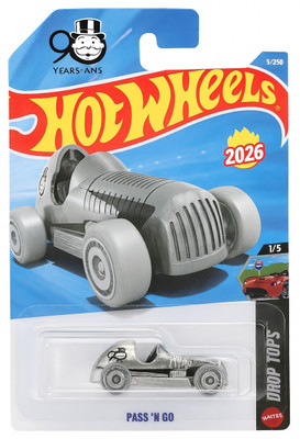 HOT WHEELS C4982 PASS N GO DROP TOPS TOY CAR(Silver, Pack of: 1)