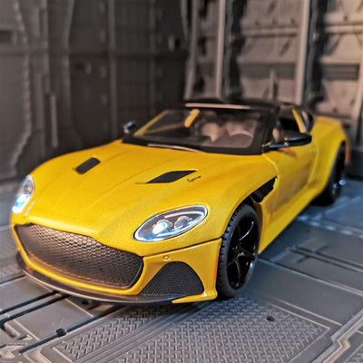 DEZICON 1:24 Scale Model Astron Martin Car Diecast Metal Car Toy Open Door Light Sound(Yellow, Pack of: 1)