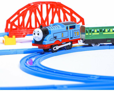 venimall Battery Operated Train Toy Track Set for Kids with Sound & Flashing Light(Multicolor)